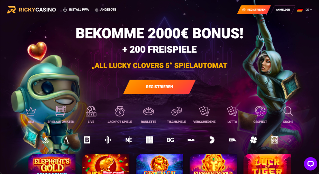 Ricky Casino im Test: Ein aufstrebender Stern am Online Glücksspielhimmel